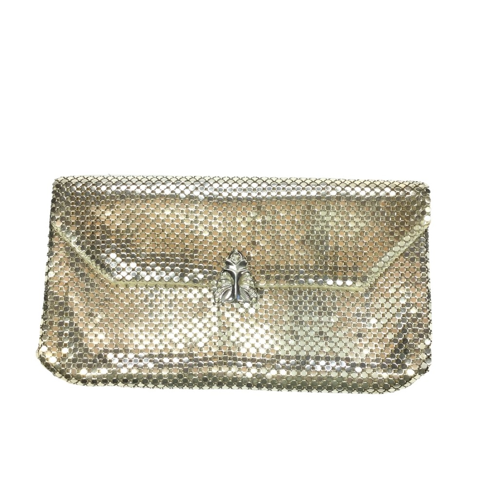 Whiting & Davis Co. Vintage Mesh clutch purse with jeweled closure.